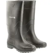 Högert Technik – Arbeitsgummistiefel PVC schwarz OB SRA Sicherheitsstiefel, rutschfeste Berufsstiefel, wasserdichte Arbeitsstiefel ohne Metallteile