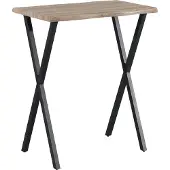 HTI Bartisch Alrik Baumkante, 3,8 cm MDF-Tischplatte, Metallgestell, 120x60x100 cm