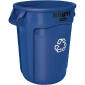 Rubbermaid Brute 2632-73, 121,1 l, Rund, Polyethylen, Blau, UV, PCR, 55,9 cm