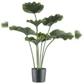 Creativ Green Creativ-green Kunstpflanze Strahlenpalme grün, Kunstpalme im Topf mit 7 Palmenwedeln, Höhe 100 cm