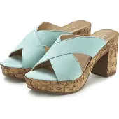 LASCANA Pantolette Sommerschuh, offener Schuh, Sandalette, Mule, türkis Größe 42
