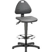 BIMOS Arbeitsdrehstuhl Isitec mit Gleitern,Fußring Integralschaum Sitz-Höhe 580-850 - 9613- 2000