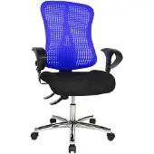 Topstar Bürostuhl Sitness 90, SITNESSHP BC08 Stoff blau, Gestell chrom