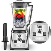 Amzchef Standmixer, 2000W Hochleistungsmixer, Smoothie Maker Mixer - 4 Vorprogramme - 8 Geschwindigkeiten - 8 Scharfe Klingen für 3D-Montage - 2 L
