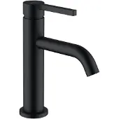 Kludi NOVA FONTE PURA Waschtisch-Einhandmischer, Einlochmontage, Auslaufhöhe 100mm, ohne Ablaufgarnitur, 200263915, Farbe: Mattschwarz