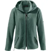 Mufflon Damen Wolljacke Mu-Nele mit Kapuze, wind- und wasserabweisend, schilf, Gr. M