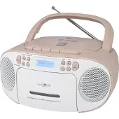 Reflexion RCR2260DAB weiß-pink / Boombox mit DAB+ & UKW Radio, Kassette, CD/MP3, USB und AUX-IN