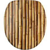 Sanilo WC-Sitz mit Absenkautomatik Bambusa, Toilettendeckel direkt vom Hersteller, Klodeckel, Klobrille, WC Deckel, Toilettensitz, Toilettenbrille