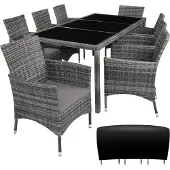 TecTake Rattan Sitzgruppe Almansa für 8 Personen