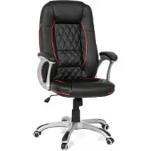 MyBuero RELAX AB100 - Gamingstuhl Buerostuhl24 Kunstleder Schwarz/Rot