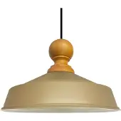 Bamyum Pendelleuchte Asletl Industrielle aus Holz Beige, 41cm, Metall E27 Lampe