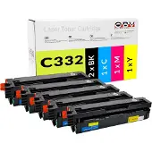OBV Toner Sparset für Lexmark C3220 für C3224dw C3326dw MC3224adwe MC3326adwe MC3426adW (2xBK/C/M/Y)