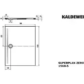 Kaldewei 356847982673 DW SUPERPLAN ZERO Mod.1568-5, 900 x