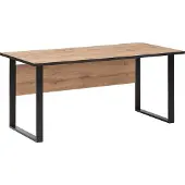MÖBELPARTNER Schreibtisch Panda | HxBxT 73x160x75cm | Eiche