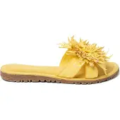 Lazamani Moa Damen Leder-Pantoletten Yellow Größe 39