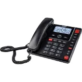 Fysic FX-3940 - Schnurgebundenes Telefon mit Display und großen Tasten für Senioren, Schwarz