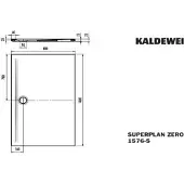 Kaldewei 357647982665 DW SUPERPLAN ZERO Mod.1576-5, 800 x