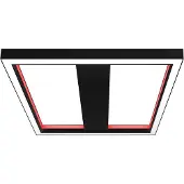 LUCANDE Smart Home Deckenlampe Tjado , dimmbar, schwarz, für Wohn- / Esszimmer, Metall, Modern, Smart Home Deckenlampe