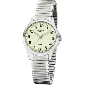 Regent Damen Uhr Zugarmband 2242423 Analog Metall Armbanduhr silber UR2242423