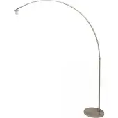Steinhauer Stehleuchten Stahlfarbene Bogenleuchte Sparkled Light 7268ST höhenverstellbar und schwenkbar