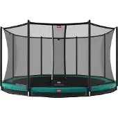 Berg Favorit InGround, Trampolin über der Erde, Rund, 110 kg, 6 Jahr(e), Sicherheitsnetz, Schwarz, Grün