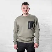 Stier Heavy Crew Sweater duty organic Baumwolle XXL olive