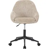 Vente-unique Bürostuhl höhenverstellbar - Samt - Beige - NAODY