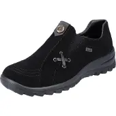 Rieker Damen Slipper Echtleder schwarz, Damen:39 EU