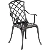 Merxx Sessel "Rhodos" - Aluminiumguss graphit, TxBxH: 55 x 50 x 88 cm