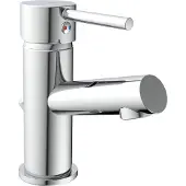 Schutte LAURANA Waschtischarmatur mit Zugstange, Wasserhahn Bad mit Ablaufgarnitur Waschbecken, Mischbatterie Waschbecken Chrom