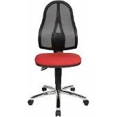 Topstar Bürostuhl Point 60 Netz 8169NETG210 Stoff rot Gestell chrom