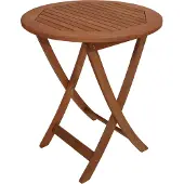 Degamo Gartentisch Bistrotisch Klapptisch Holztisch RIO 65cm rund, Eukalyptus geölt