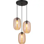 Globo Lighting Hängeleuchte Metall schwarz matt, 3x E27