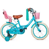 Nogan Butterfly Kinderfahrrad - Mädchenfahrrad - 16 Zoll - Türkis