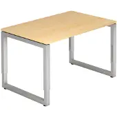 Hjh OFFICE PRO REGO 12 S - 120 x 80 Ahorn/Silber höhenverstellbar