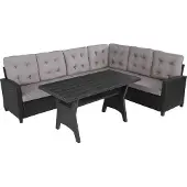TecTake Rattan Lounge Catania für 6 Personen widerstandsfähig