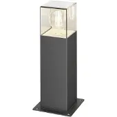 LUCANDE Sockelleuchte Keke, Höhe 30 cm, anthrazit, Aluminium