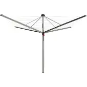 Proregal Wäschespinne Vento | 4 Tragarmen | 10 Leinenreihen | Aluminium | Anthrazit | Hx⌀ 205x340cm | Geschlossene Rundform mit Abdeckkappe und Leineneinzug