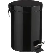 5five Simply Smart Kosmetikeimer, 3L, schwarz, Treteimer, 24x17cm