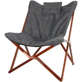 Lesli Living Butterfly-Stuhl 73x85x95 cm Grau und Braun