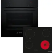 Bosch Einbau-Backofen-Set, HBF010BA1 + PKE61RAA2E, Einbau-Backofen, Elektro-Kochfeld HBD211FB66