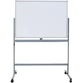 Stier Mobiles Whiteboard 1200x900mm magnetisch mit Fahrgestell