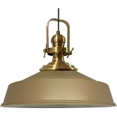 Bamyum Pendelleuchte I Aslet l Ø41 cm E27 Metall Beige Vintage Lampe