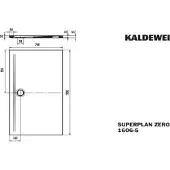 Kaldewei 360647982673 DW SUPERPLAN ZERO Mod.1606-5, 750 x