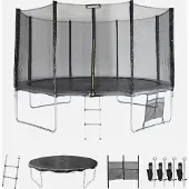 Sweeek - Trampolin Ø400cm -mit Zubehör - Grau