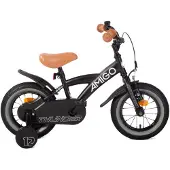 AMIGO Spiel + Freizeit GmbH AMIGO Kinderfahrräder Jungen Thunder 12 Zoll 21 cm Jungen Rücktrittbremse Schwarz/Weiß