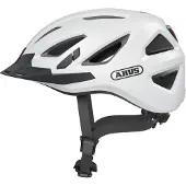 ABUS Stadthelm Urban-I 3.0 - Fahrradhelm mit Rücklicht, chirm und Magnetverschluss - für Damen und Herren - Weiß, Größe M (52-58 cm)