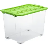 Rotho EVO SAFE, Aufbewahrungsbox, Grün, Transparent, Rechteckig, Kunststoff, Einfarbig, Drinnen