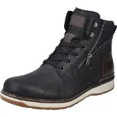 Rieker Winterboots , Herren, Gr. 46, Schurwolle, schwarz (schwarz, dunkelbraun), Lederimitat, Textil, Schuhe Winterboots, mit wasserabweisender riekerTEX-Membran, Topseller
