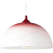 Licht-Erlebnisse ADANIA Stilvolle Hängelampe Glas Rot Retro Design Glas E27 knallige Pendelleuchte Esstisch